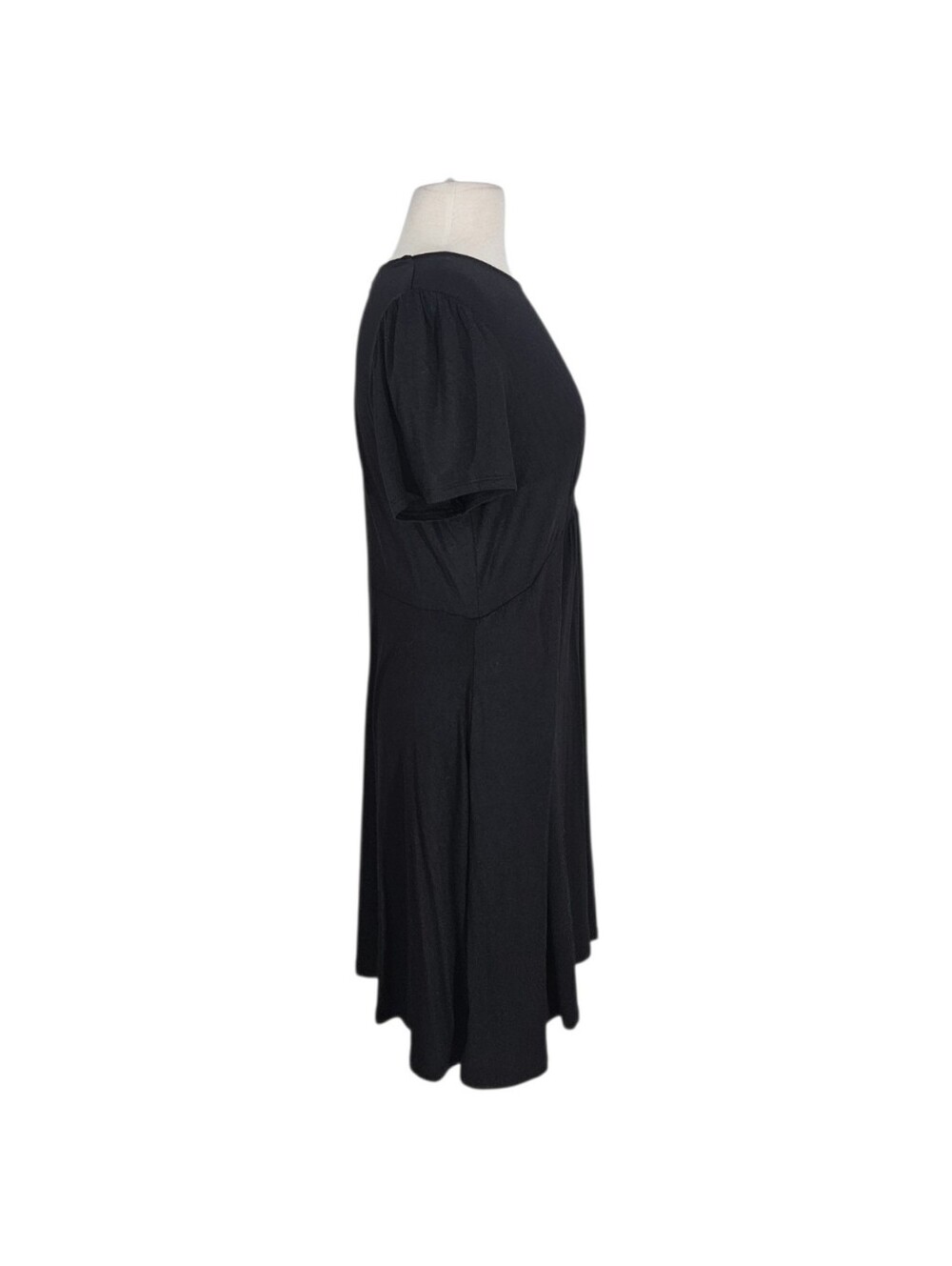 Boden Black Smocked Crewneck Jersey Dress 12P - Picture 6 of 11